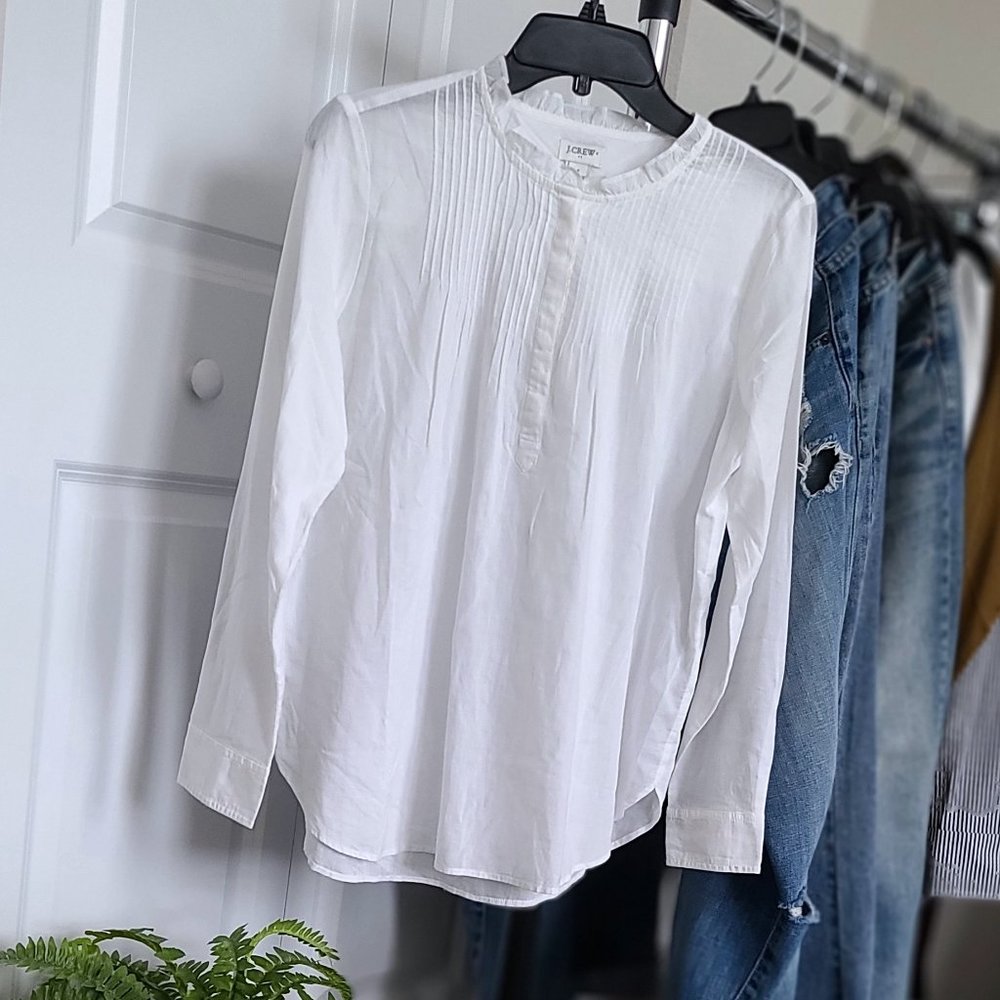Jcrew White long sleeve shrit New no tag